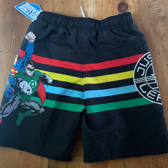 NWT Justice League Boys Batman Superman Swim Trunk Shorts - Picture 3 of 6